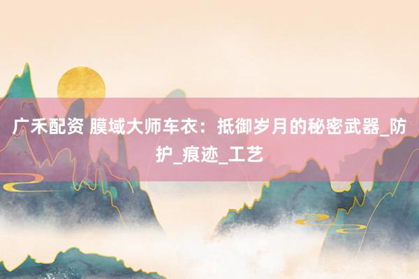 广禾配资 膜域大师车衣：抵御岁月的秘密武器_防护_痕迹_工艺